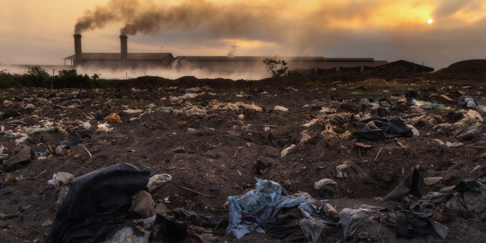 Flooring waste in landfill