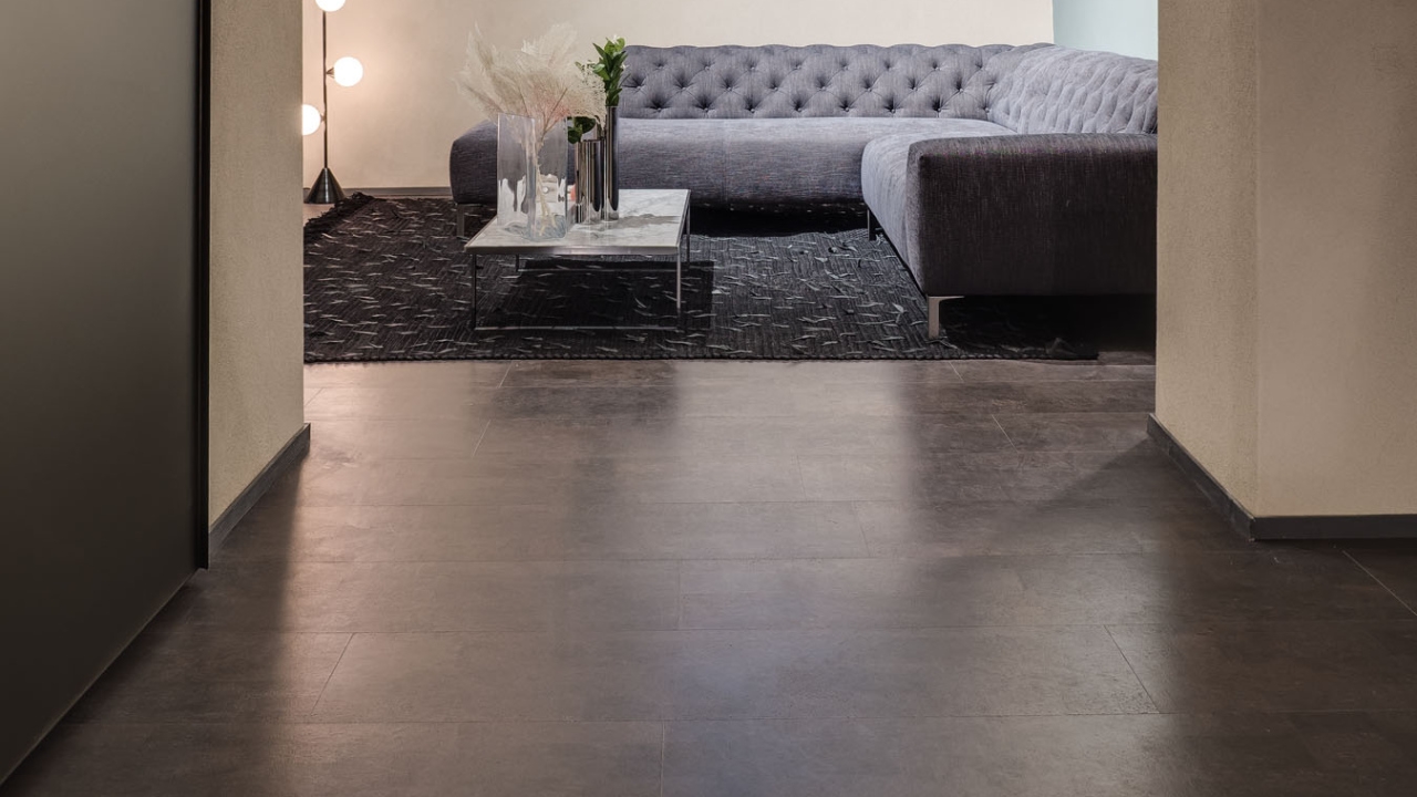 Cork flooring in a calm interior space