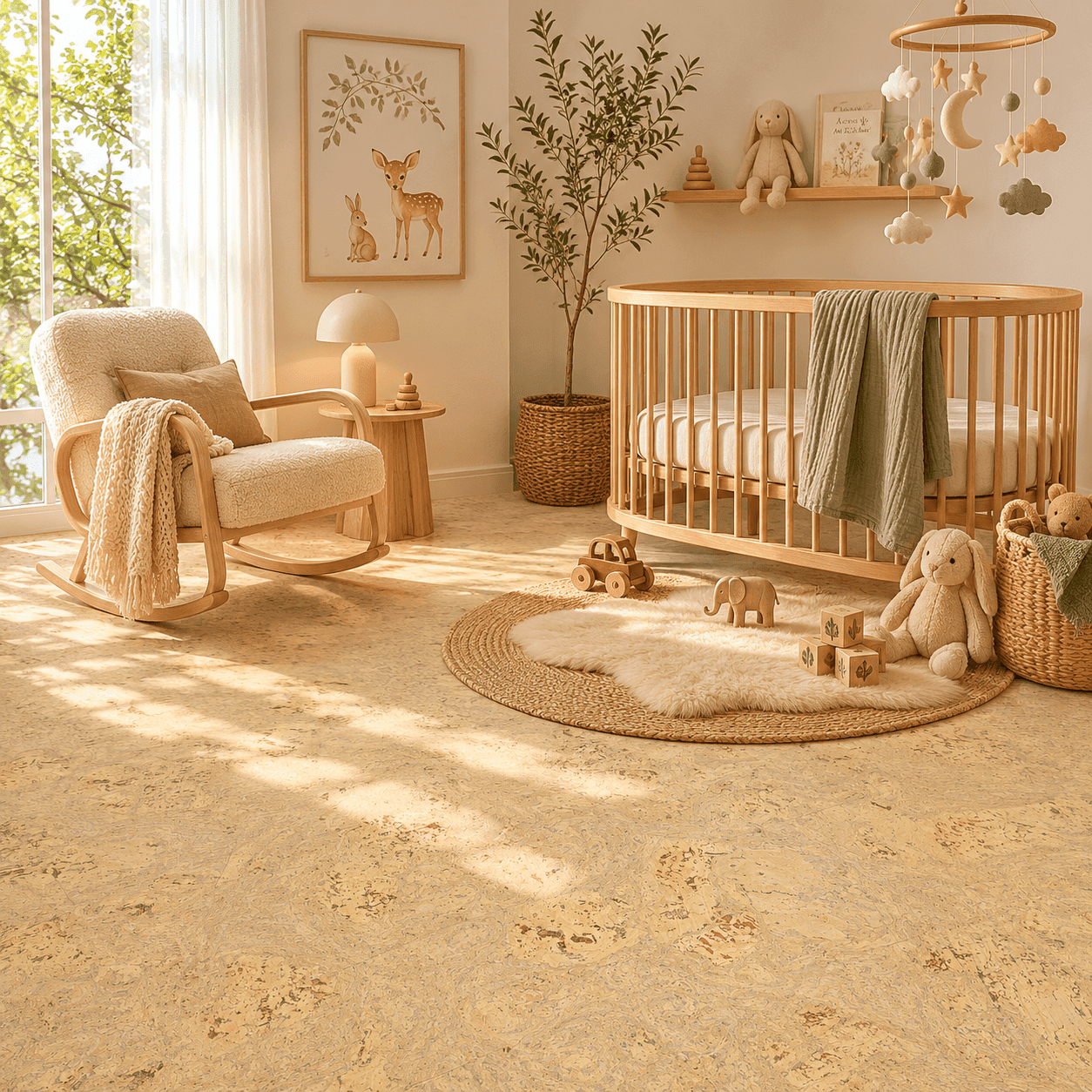 Cork flooring supplied locally, ready for installation