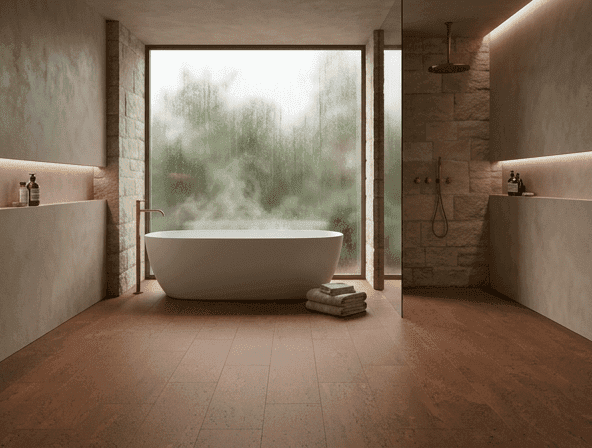 Natrul cork flooring in a hospitality setting