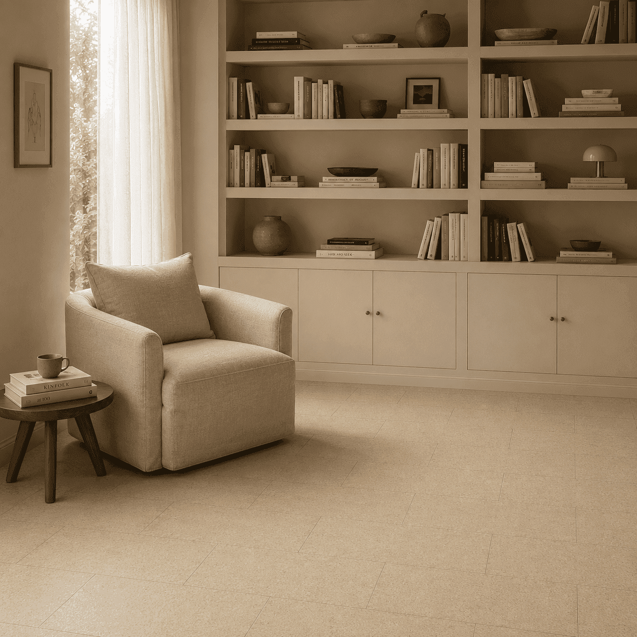 Cork flooring installation in progress locally