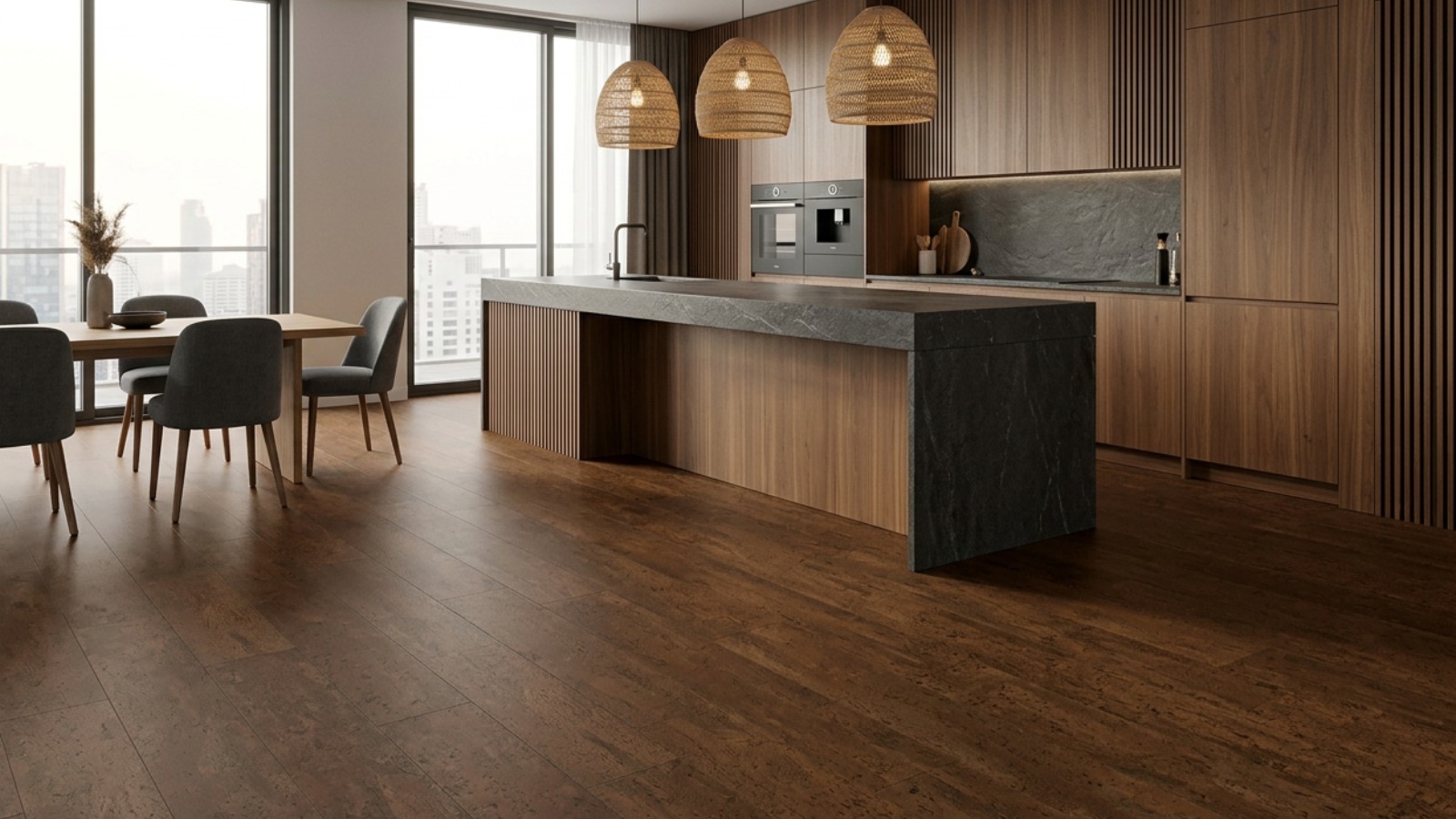 Recolour cork flooring — coloured cork veneer