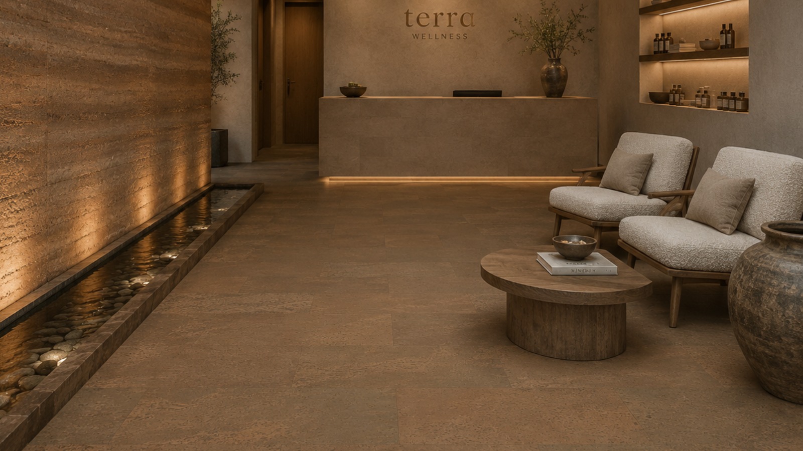 Naturals cork flooring — organic grain and texture